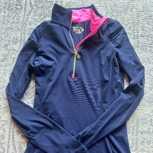 Lily Pulitzer UPF 50+ Luxletic Justine Pullover Navy
